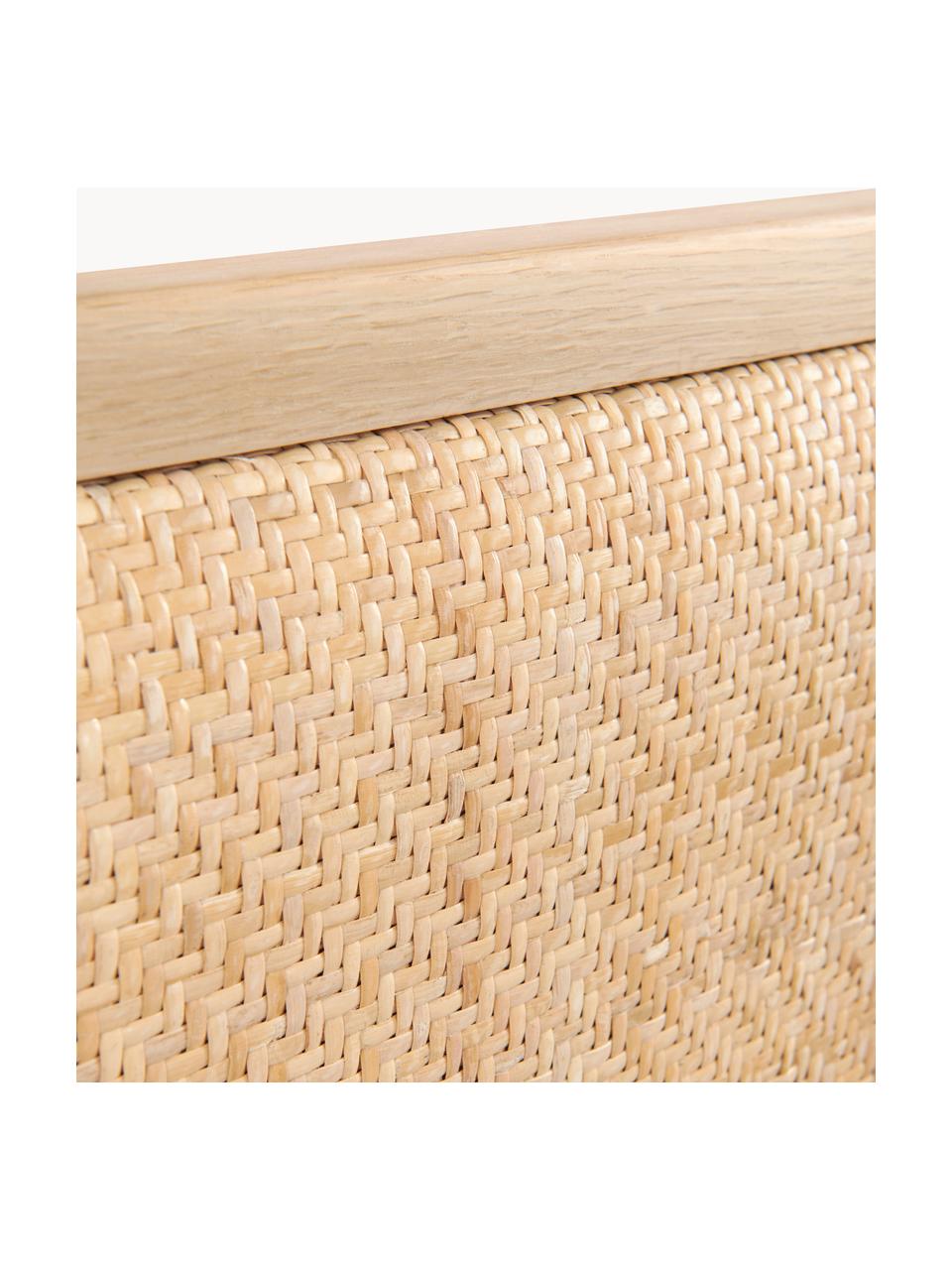 Testiera in rattan Byrum, Legno di quercia, legno di betulla, rattan, compensato, Rattan, Larg. 165 x Alt. 85 cm