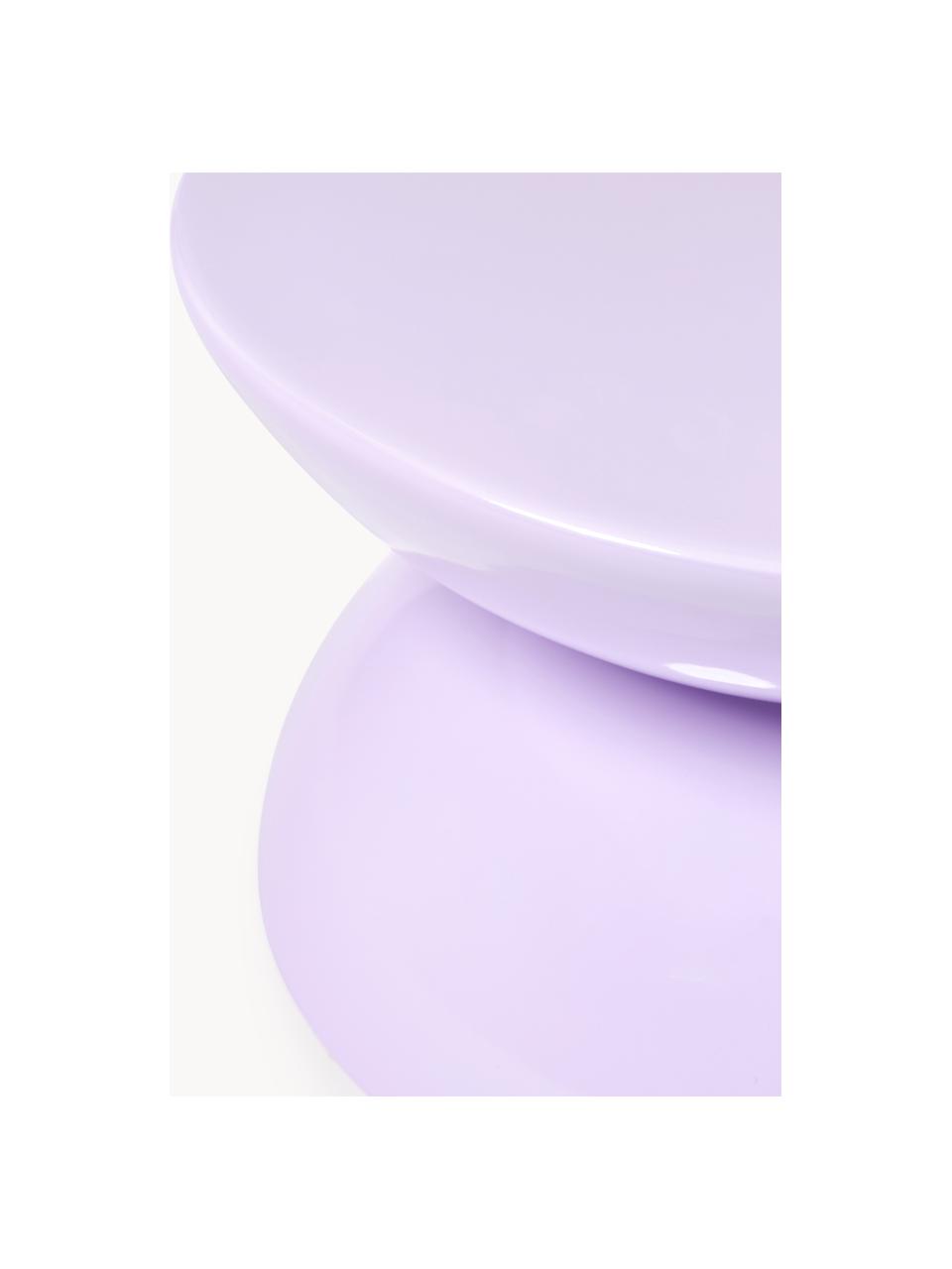 Tavolino da interno-esterno Gigi, Plastica, metallo verniciato a polvere, Lavanda, Larg. 65 x Alt. 35 cm