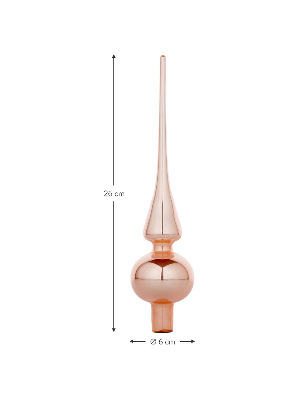 Cimier de sapin Brilliance, Verre, Rose, Ø 6 x haut. 26 cm