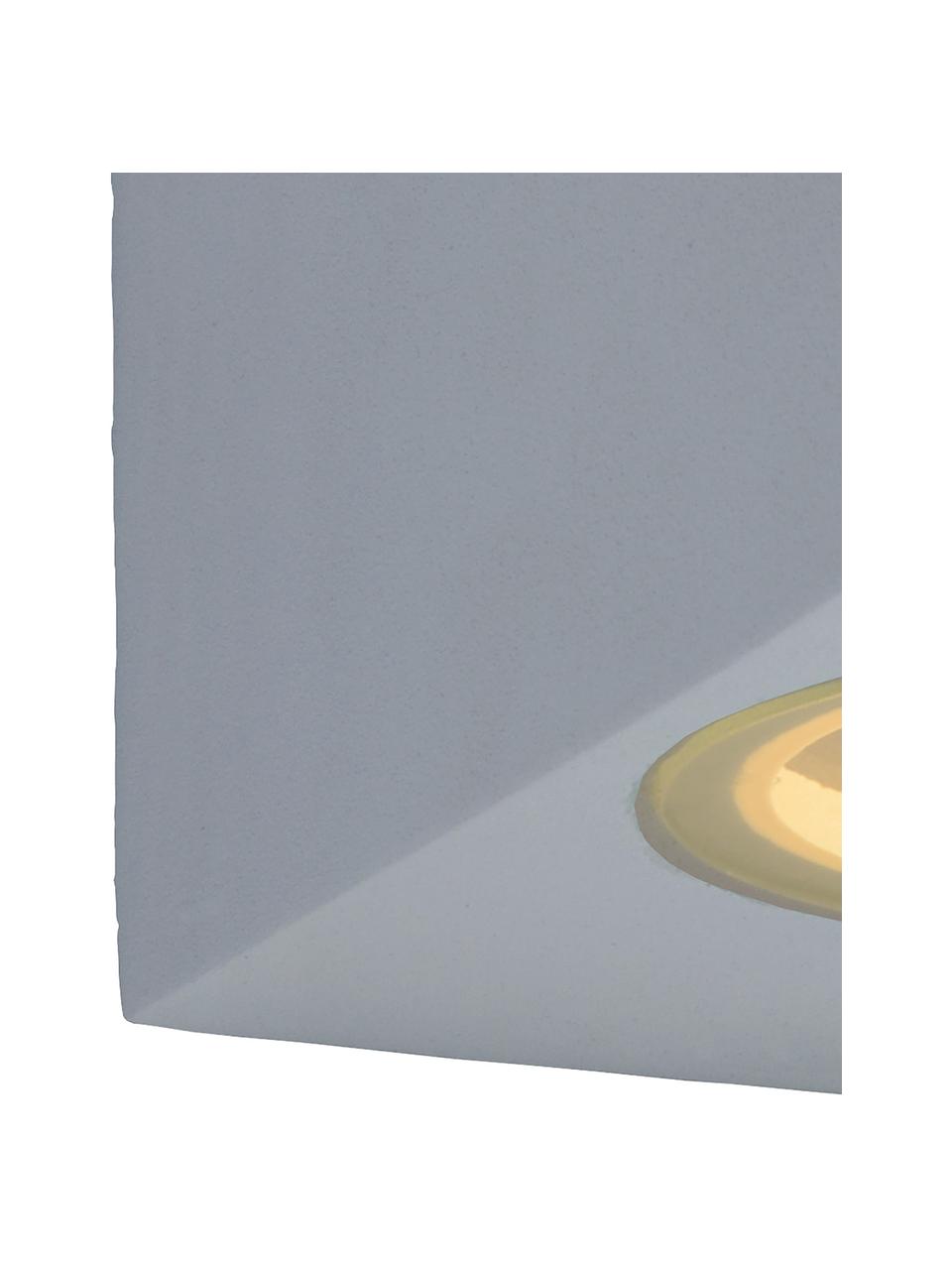 Außenwandleuchte Zora, Lampenschirm: Aluminium, beschichtet, Diffusorscheibe: Glas, Weiß, B 7 x H 8 cm