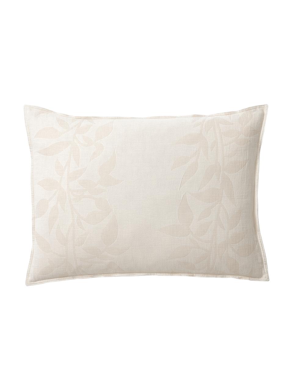 Funda de almohada doble cara de muselina Jasmina, Beige, An 45 x L 110 cm
