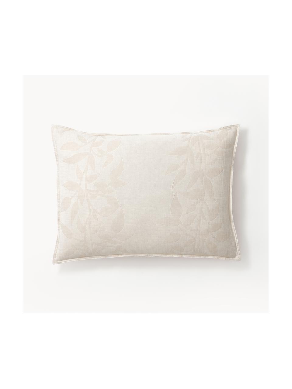 Funda de almohada doble cara de muselina Jasmina, Beige, An 45 x L 110 cm