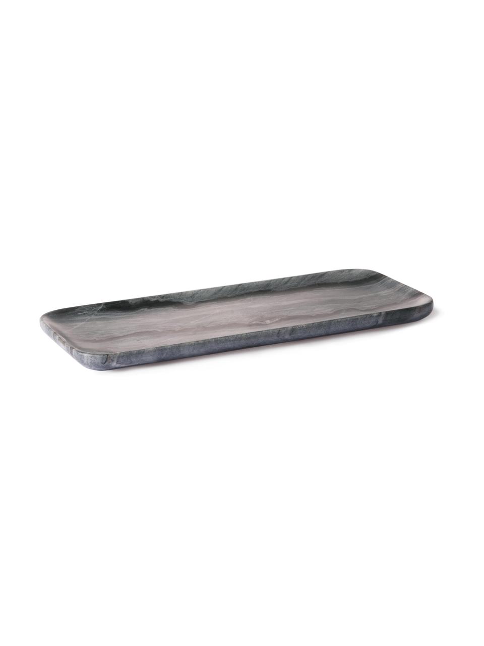 Servírovací tác Tina, Mramor, Tmavě šedá, mramorovaná, Š 12 cm, H 30 cm