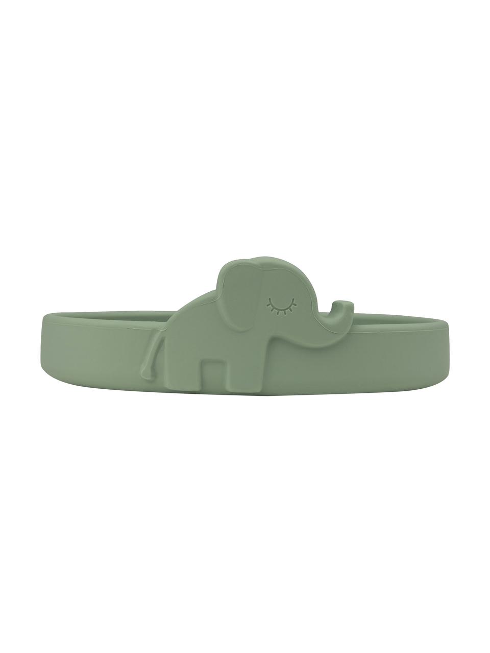Kinderbord Peekaboo, 100% siliconen, Saliegroen, Ø 16 cm