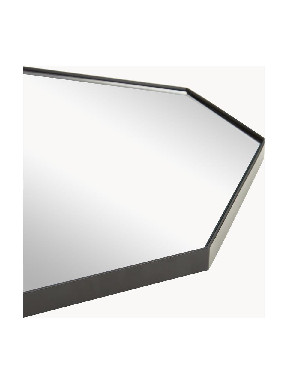 Espejo de pared octogonal Isabella, Espejo: cristal, Parte trasera: tablero de fibras de dens, Negro, An 40 x Al 140 cm