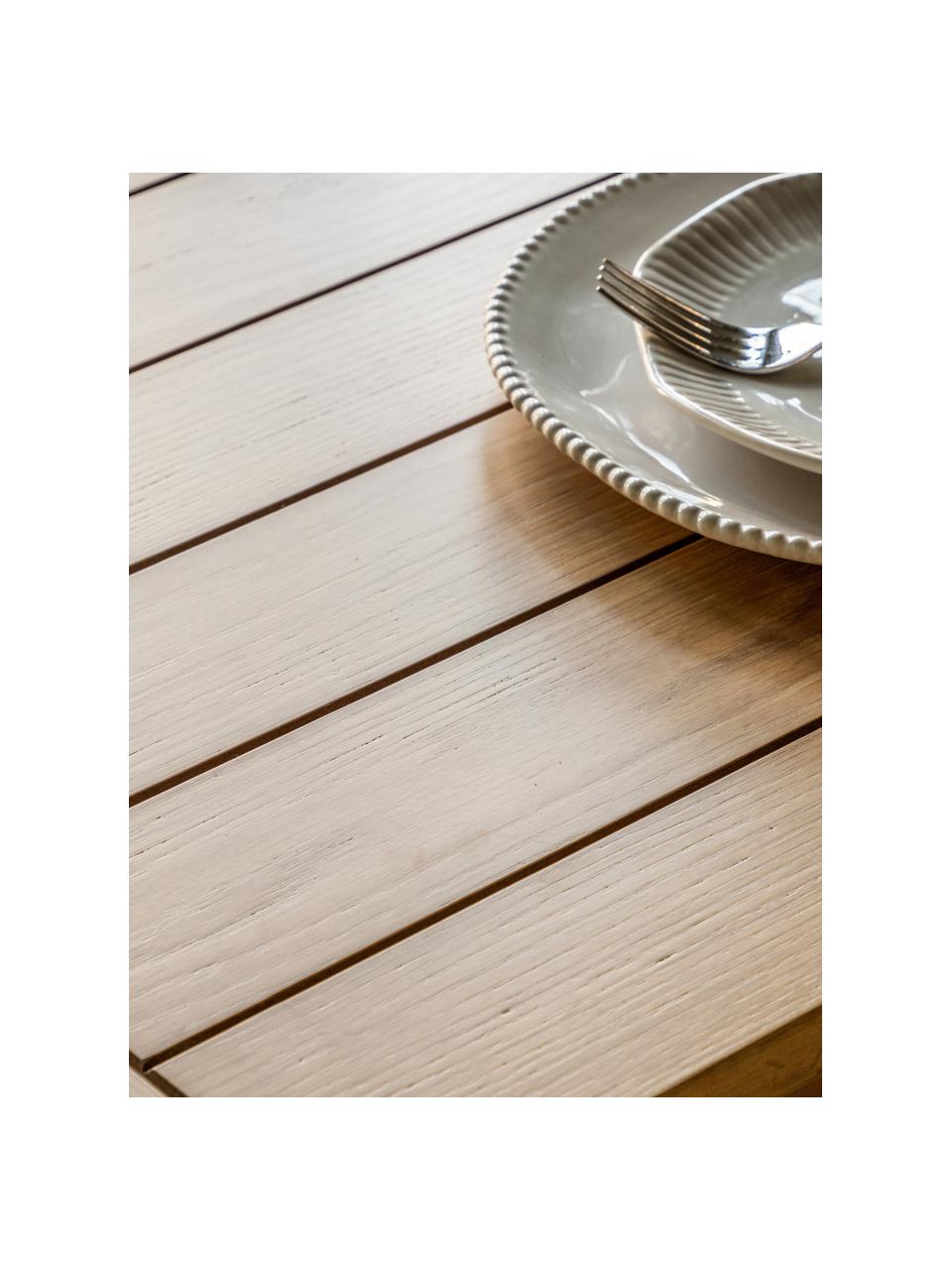 Uitschuifbare houten eettafel Eton, handgemaakt, 180 - 230 x 95 cm, Tafelblad: MDF, Frame: gelakt eikenhout, Eikenhout, B 180 - 230 x D 95 cm