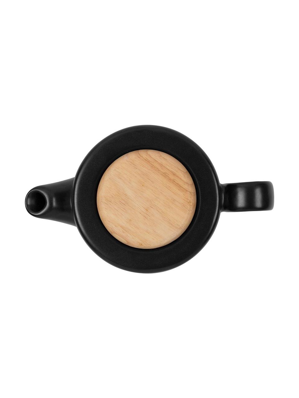Teiera con colino da tè e coperchio Baltika, 700 ml, Coperchio: bambù, Nero, legno chiaro, 700 ml