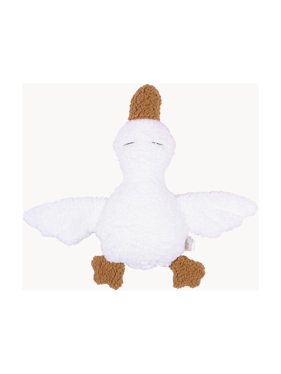 Ručne vyrobená hračka Goose, Polyester, Lomená biela, svetlohnedá, Š 27 x D 40 cm