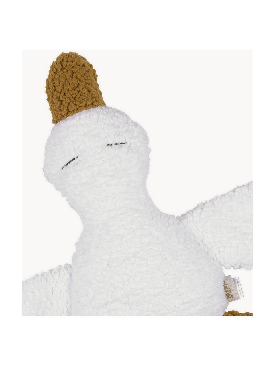 Handgemaakte speelgoed Goose, Polyester, Gebroken wit, lichtbruin, B 27 x L 40 cm