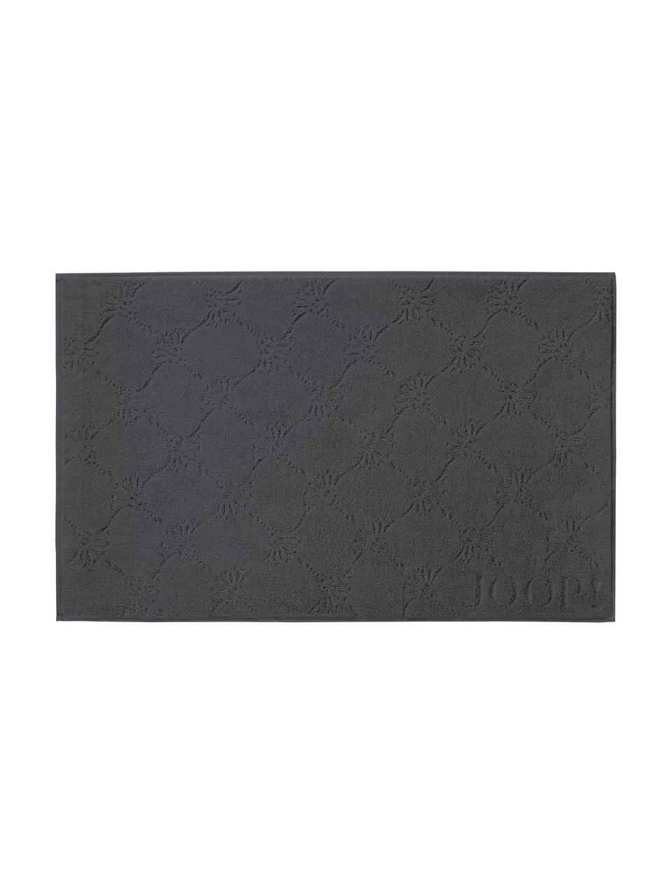 Tapis de bain anthracite Cornflower, Anthracite, larg. 50 x long. 80 cm