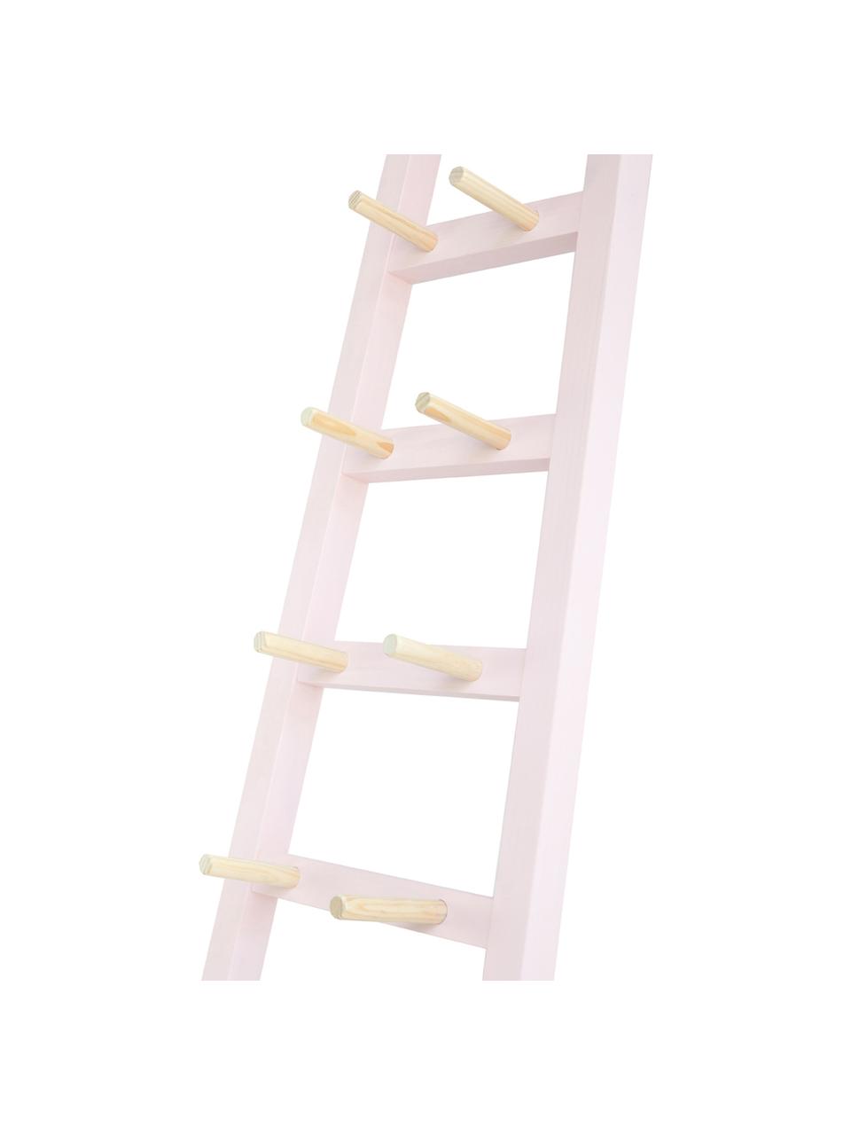 Estantería escalera de pared Helia, Madera de pino recubierta, Rosa, madera de pino, An 46 x Al 170 cm