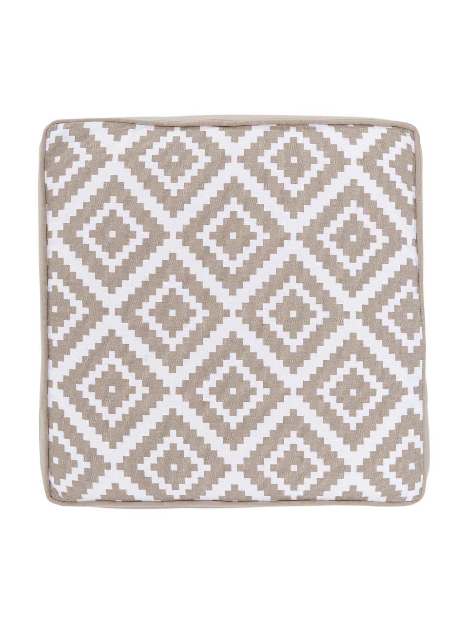 Cojín de asiento alto Miami, Funda: 100% algodón, Beige, An 40 x L 40 cm