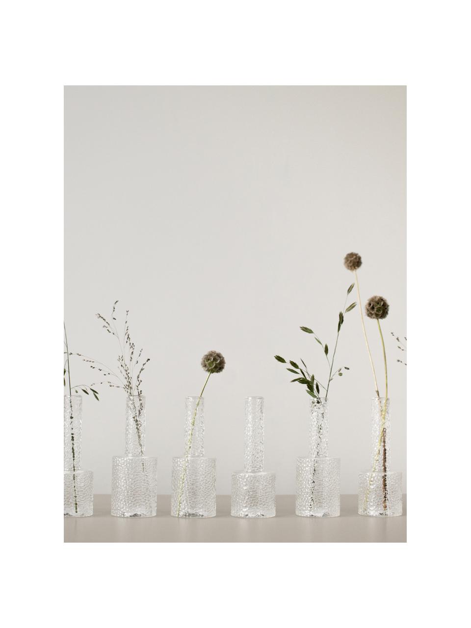 Hohe Glas-Vase Airy, Glas, Transparent, Ø 6 x H 16 cm