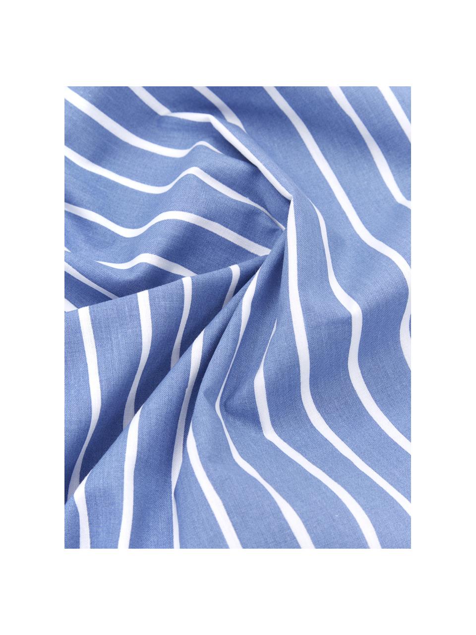Pościel z bawełny No way out, Niebieski, biały, 135 x 200 cm + 1 poduszka 80 x 80 cm