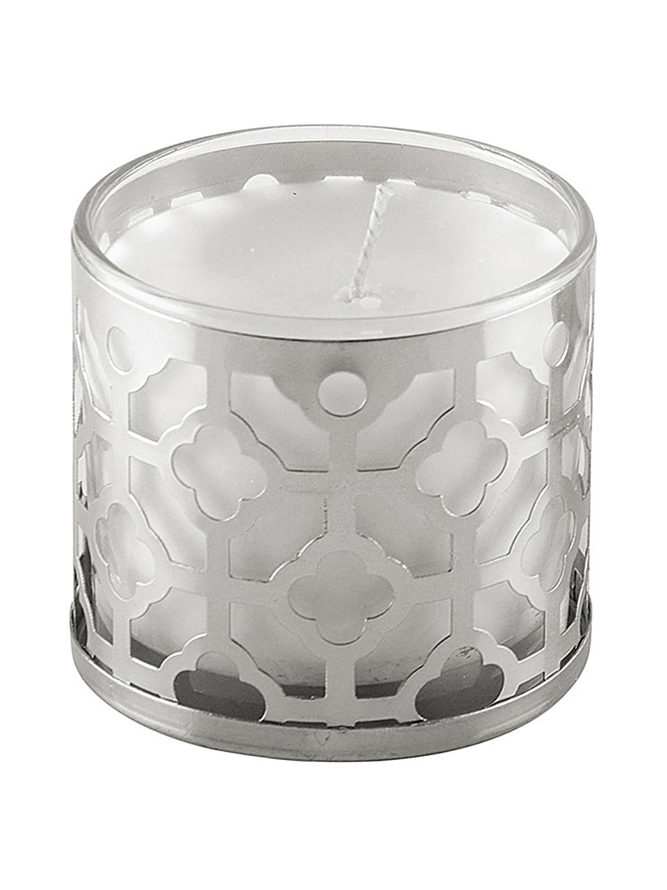 Vonná svíčka Helion (vanilka), Stříbrná, bílá, Ø 8 cm, V 8 cm