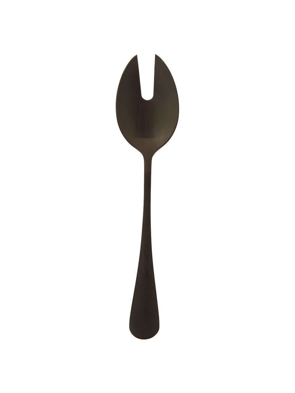 Schwarzes Salatbesteck Modern aus Edelstahl, 2er-Set, Edelstahl, beschichtet, Schwarz, L 25 cm