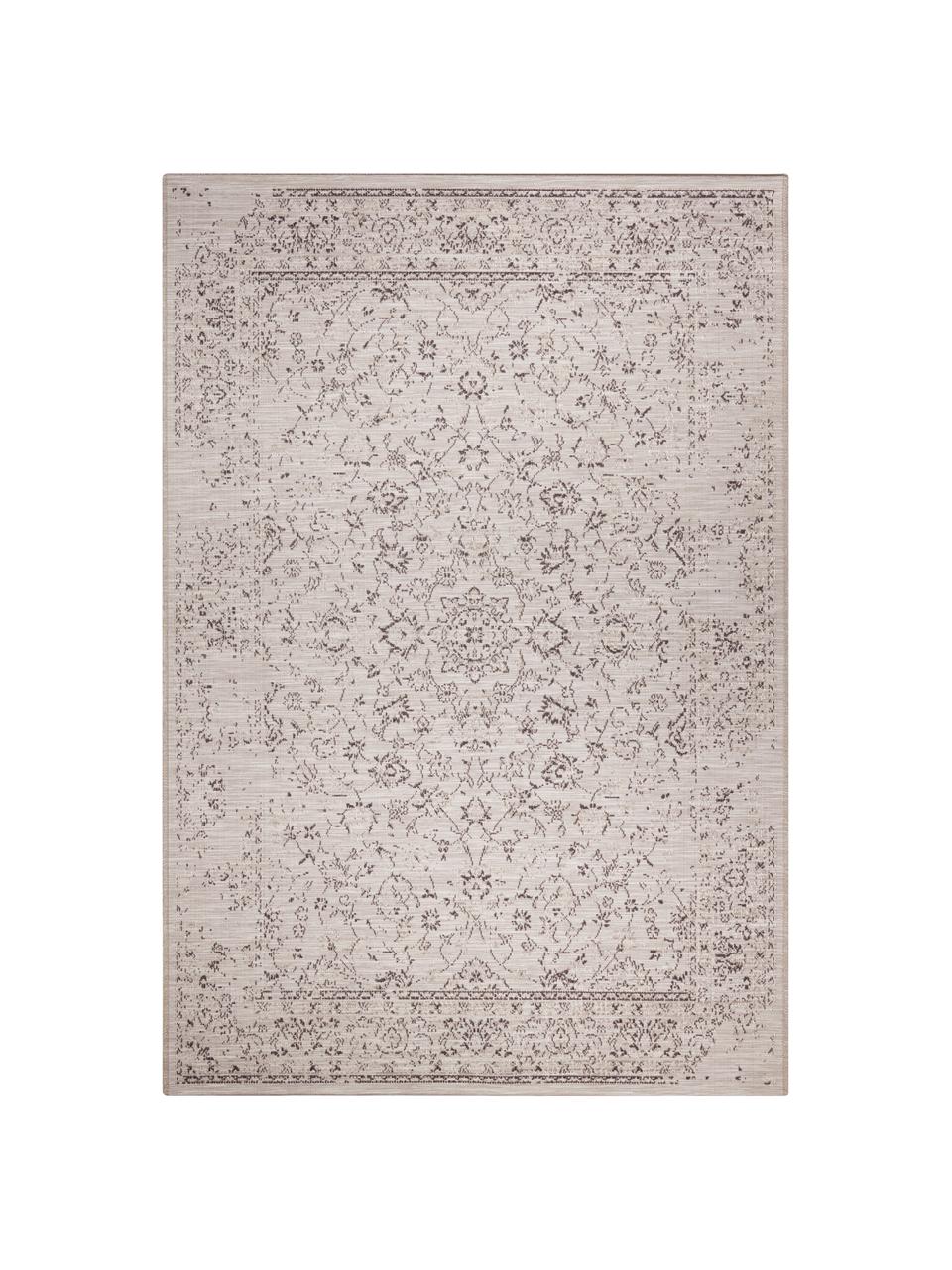 In- & Outdoor-Teppich Orient im Vintage Style, 100% Polypropylen, Grautöne, B 155 x L 230 cm (Größe M)