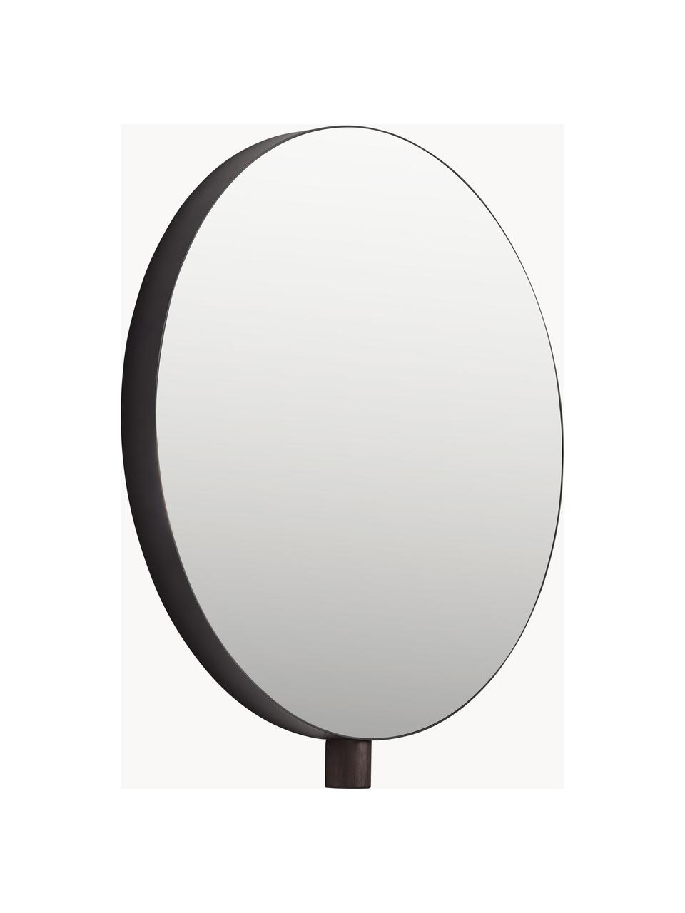 Runder Wandspiegel Kollage, Spiegelfläche: Spiegelglas, Rahmen: Stahl, beschichtet, Schwarz, Ø 50 cm