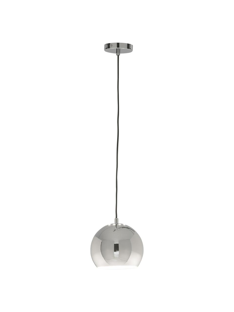 Malá závesná guľová lampa Ball, Pochrómovaný kov, Ø 18 x V 16 cm