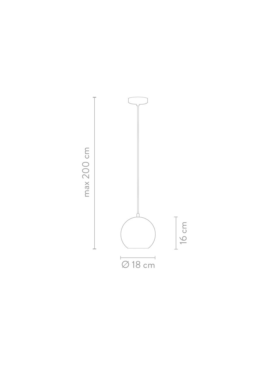 Kleine bolvormige hanglamp Ball in chroomkleur, Lampenkap: verchroomd metaal, Baldakijn: verchroomd metaal, Verchroomd metaalkleurig, Ø 18  x H 16 cm