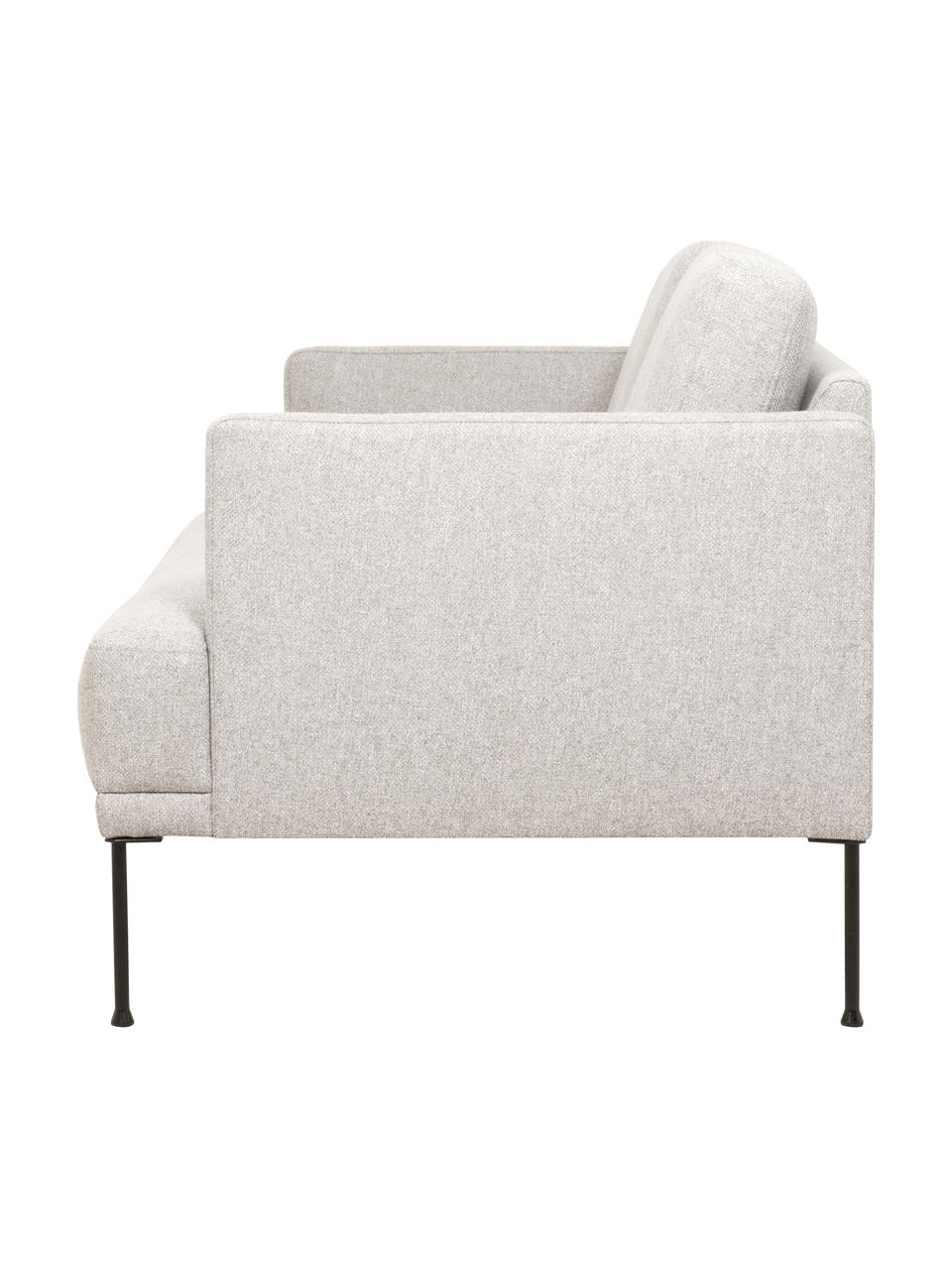 Sofá Fluente (2 plazas), Tapizado: 80% poliéster, 20% ramio , Estructura: madera de pino maciza, Patas: metal con pintura en polv, Tejido beige, An 166 x F 85 cm