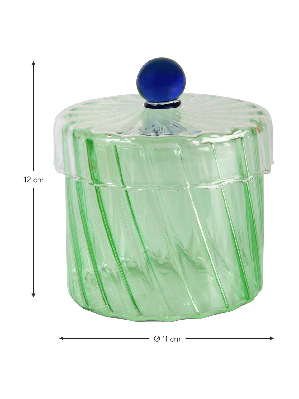 Pojemnik do przechowywania Spiral, Szkło, Zielony, Ø 11 x W 12 cm