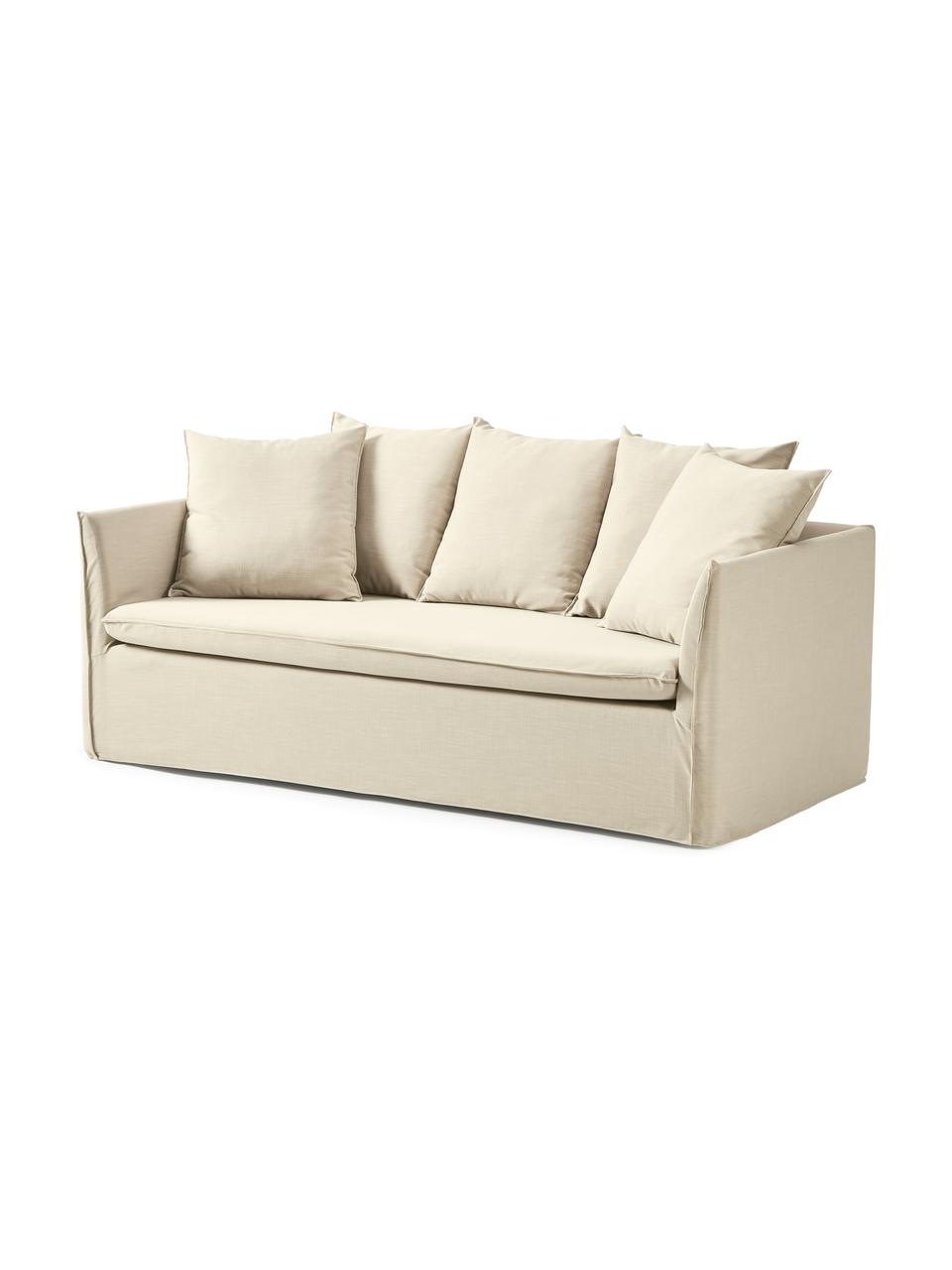 Sofa Mila (2-Sitzer), Bezug: 100% Polyester Der hochwe, Gestell: Kieferholz, Faserplatte, , Webstoff Dunkelbeige, B 190 x H 85 cm