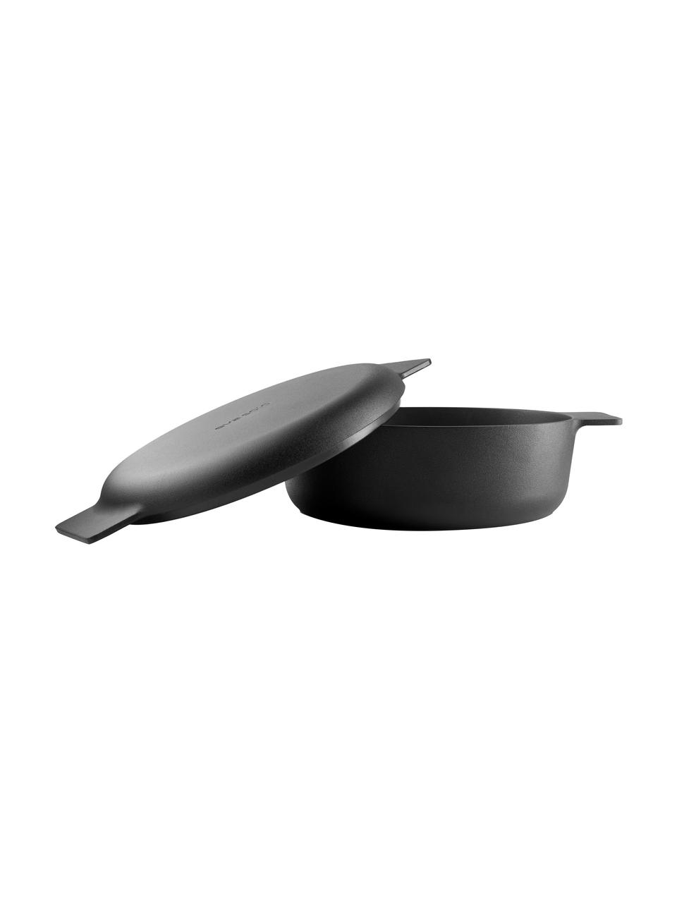 Asador antiadherente Nordic Kitchen, Aluminio con revestimiento antiadherente Slip-Let®, Negro, Ø 25 x Al 11 cm