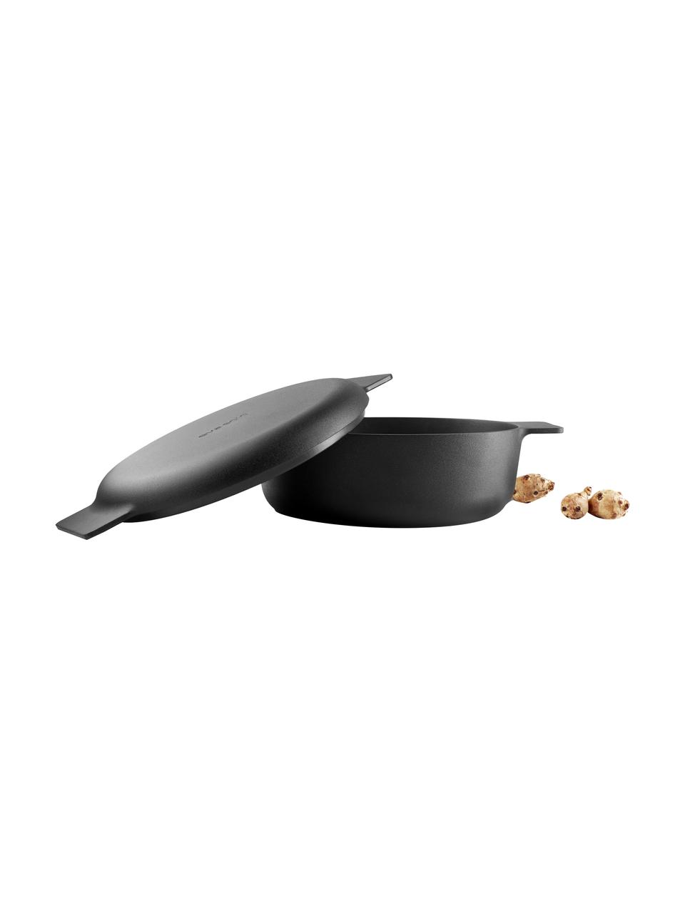 Asador antiadherente Nordic Kitchen, Aluminio con revestimiento antiadherente Slip-Let®, Negro, Ø 25 x Al 11 cm