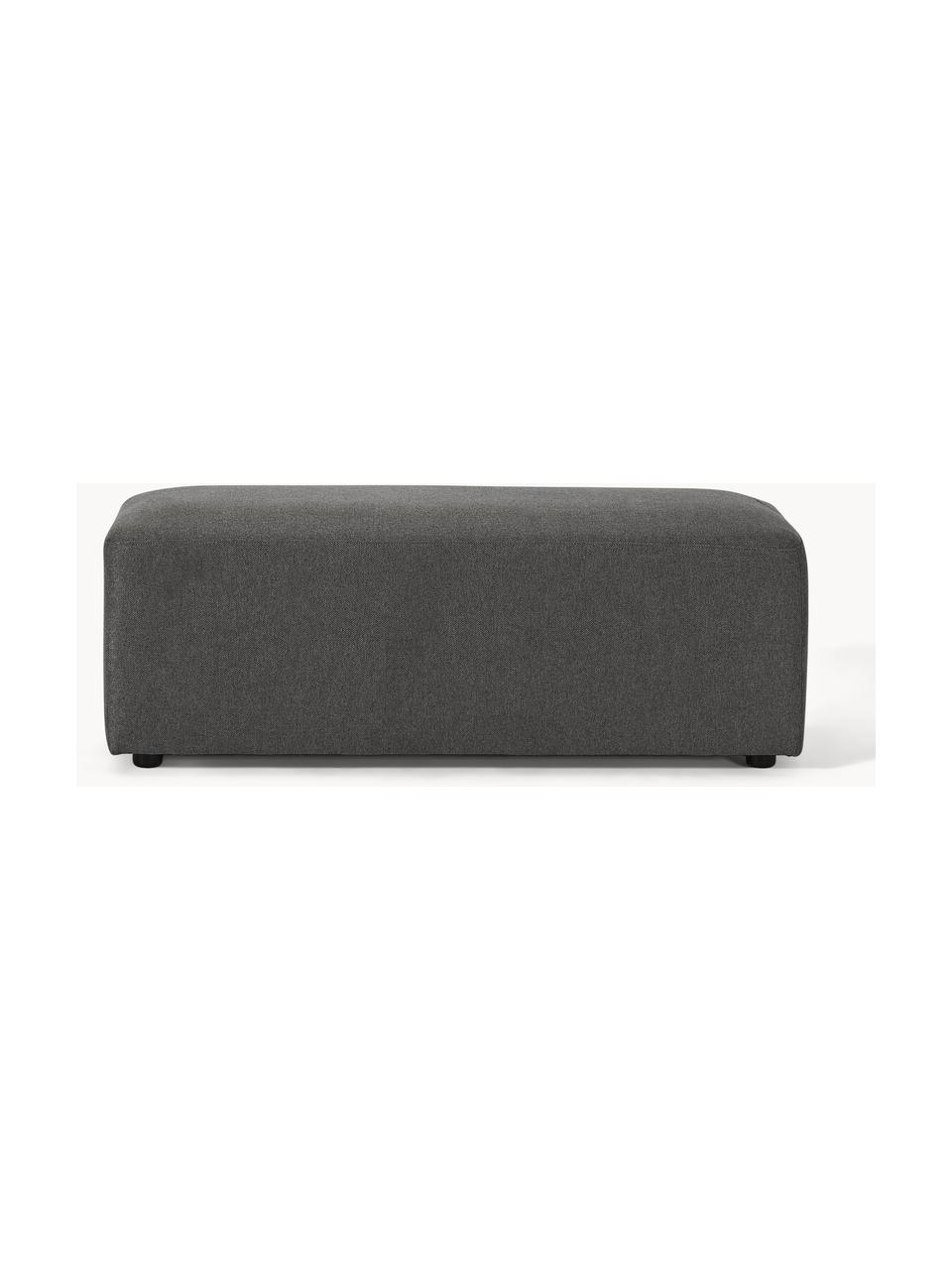 XL-Hocker Melva, B 116 x T 42 cm, Bezug: 100 % Polyester Der strap, Gestell: Massives Kiefern- und Fic, Füße: Kunststoff Dieses Produkt, Webstoff Anthrazit, B 116 x T 42 cm