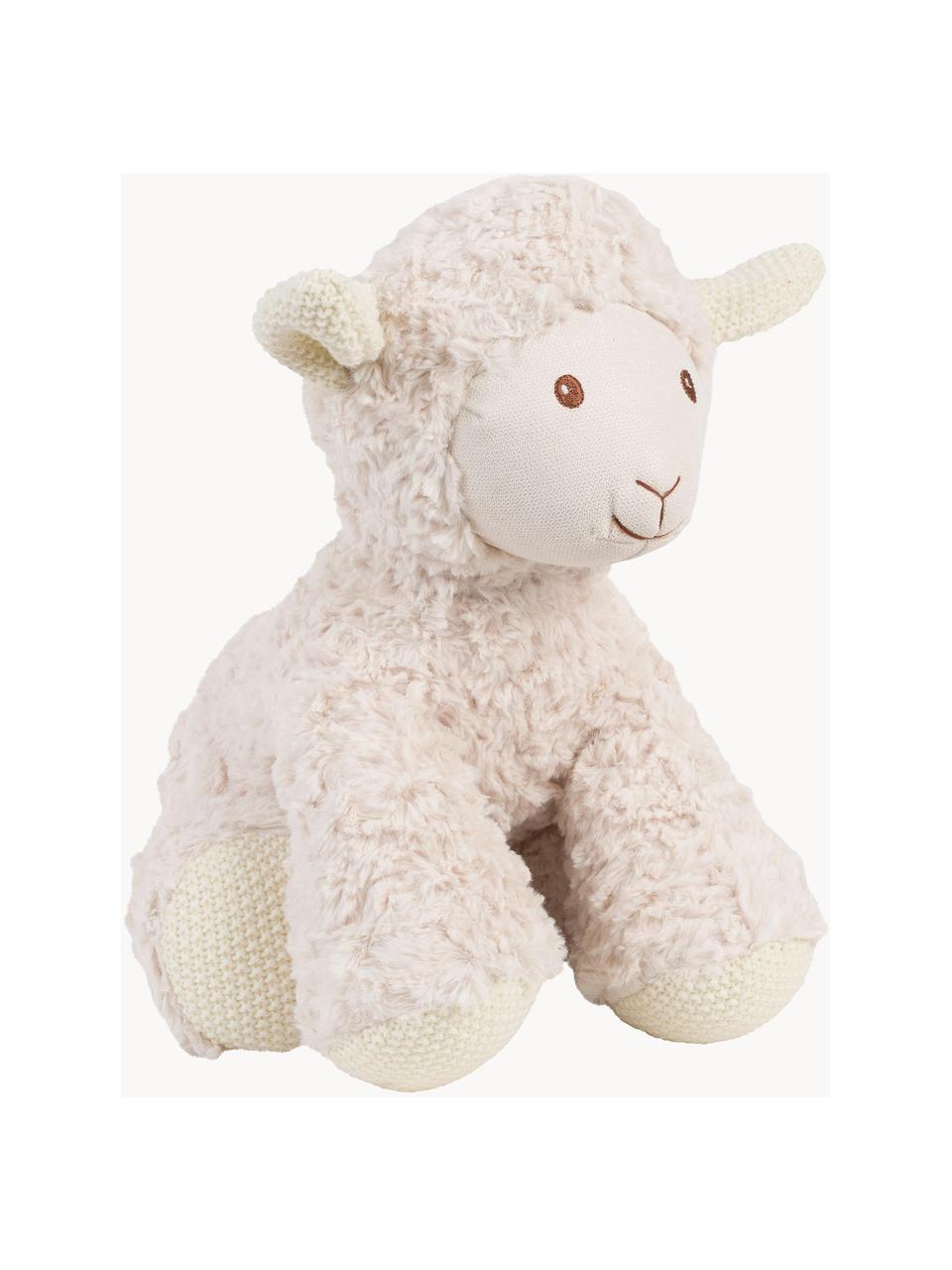 Peluche Shaggy Schaf, Polyester, Blanc crème, larg. 25 x haut. 40 cm