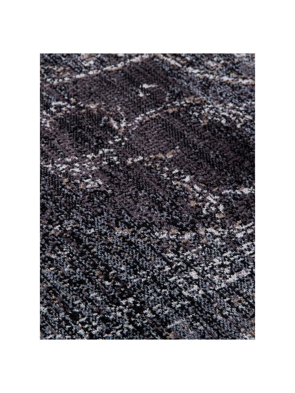 Alfombra Rugged, 66% viscosa, 25% algodón, 9% poliéster, Gris antracita, An 170 x L 240 cm (Tamaño M)