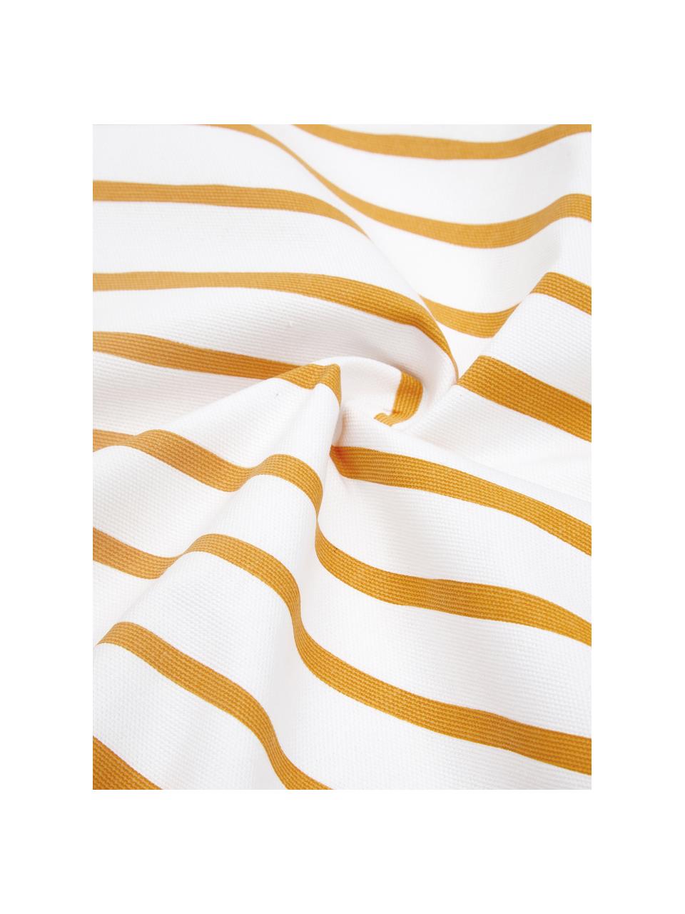 Pruhovaný povlak na polštář Ola, 100 % bavlna, Oranžová, bílá, Š 40 cm, D 40 cm