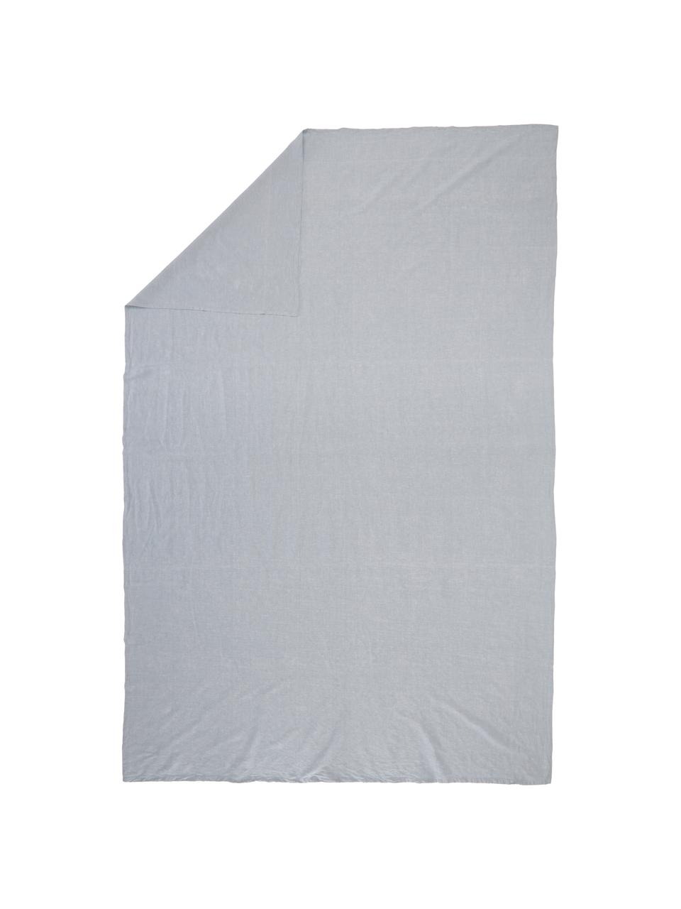 Nappe coton/lin bleu ciel Abinadi, 50 % coton, 50 % lin, Bleu ciel, Pour 6 à 10 pers. (larg. 170 x long. 250 cm)