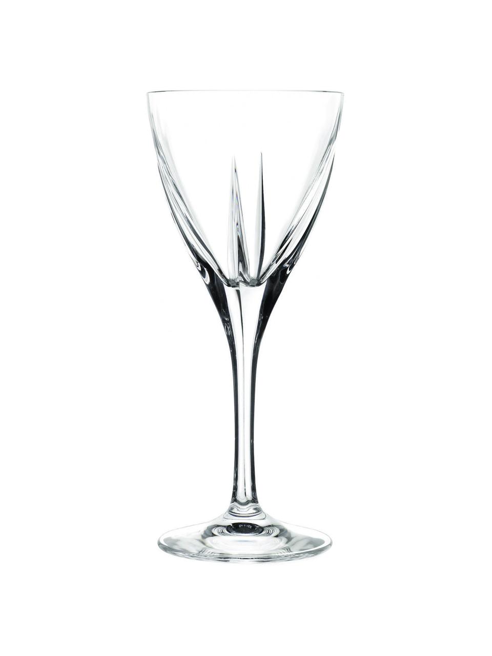 Weingläser Fusion mit Relief, 6 Stück, Glas, Transparent, Ø 9 x H 21 cm, 250 ml