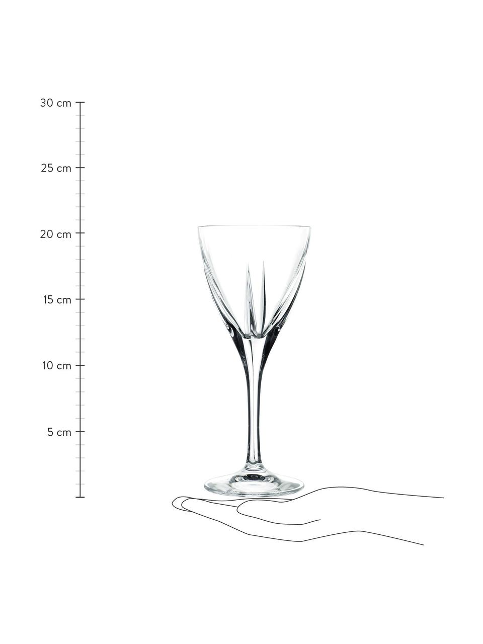 Verre à vin avec relief Fusion, 6 pièces, Verre, Transparent, Ø 9 x haut. 21 cm, 250 ml