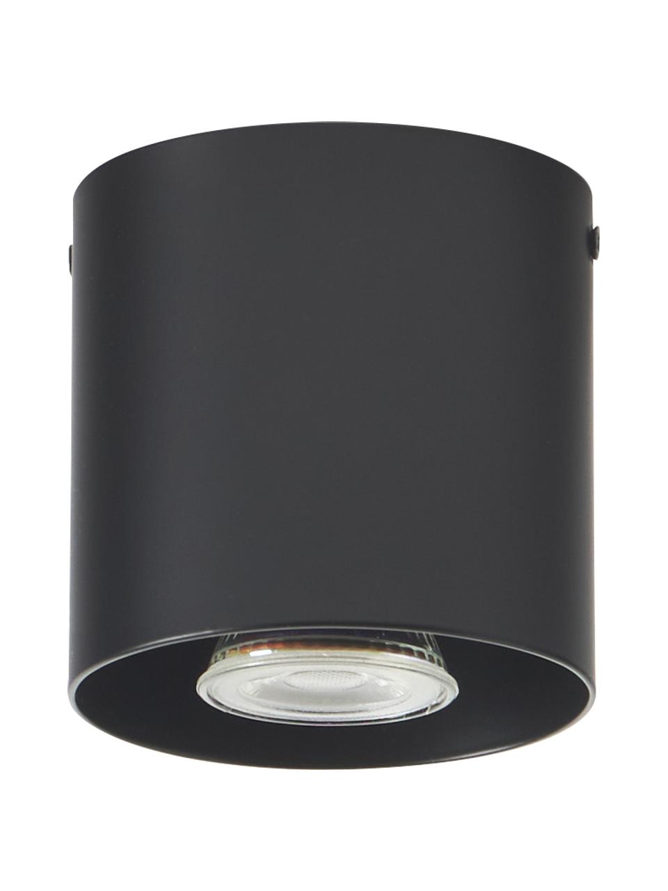Stropná bodová lampa Roda, Kov s práškovým náterom, Matná čierna, Ø 10 x V 10 cm