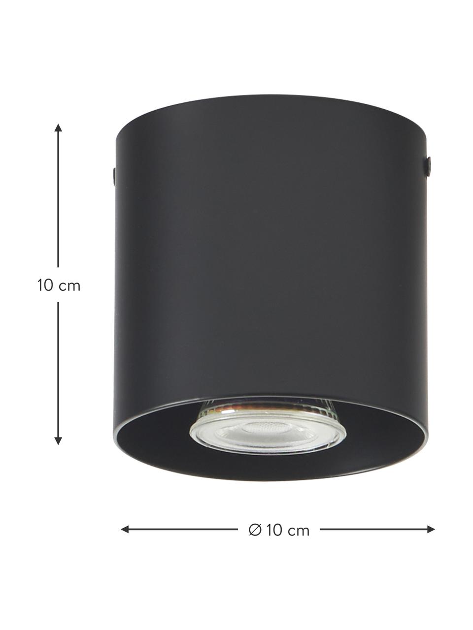 Stropní bodové svítidlo Roda, Matná černá, Ø 10 cm, V 10 cm
