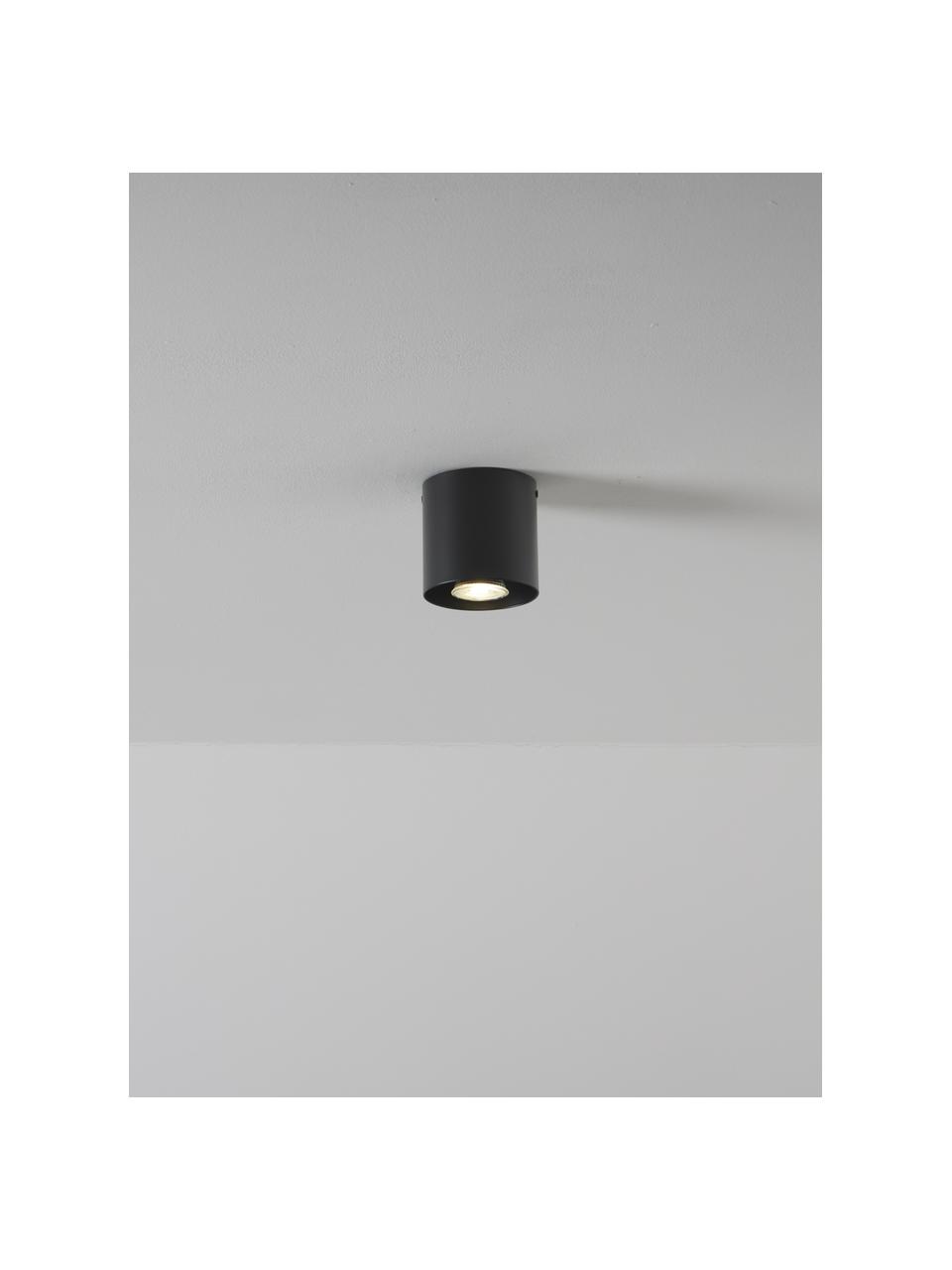Stropná bodová lampa Roda, Kov s práškovým náterom, Matná čierna, Ø 10 x V 10 cm
