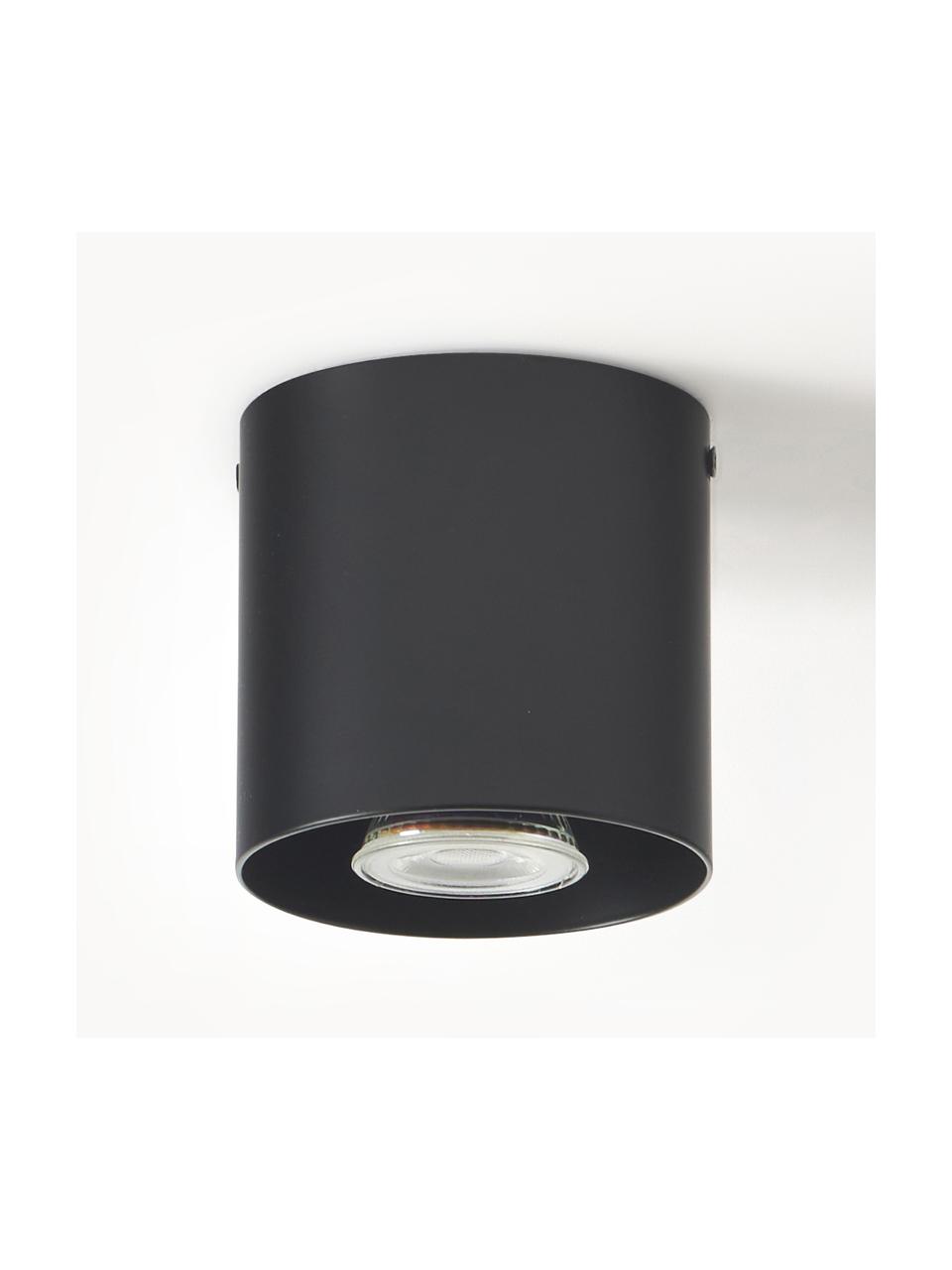Stropná bodová lampa Roda, Kov s práškovým náterom, Čierna, Ø 10 x V 10 cm