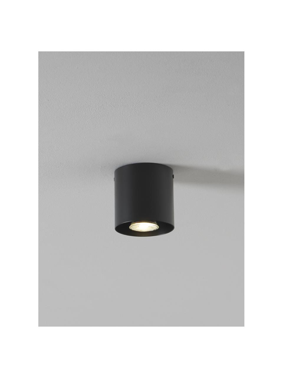 Grote hanglamp Linja, Gepoedercoat metaal, Zwart, Ø 10 x H 10 cm