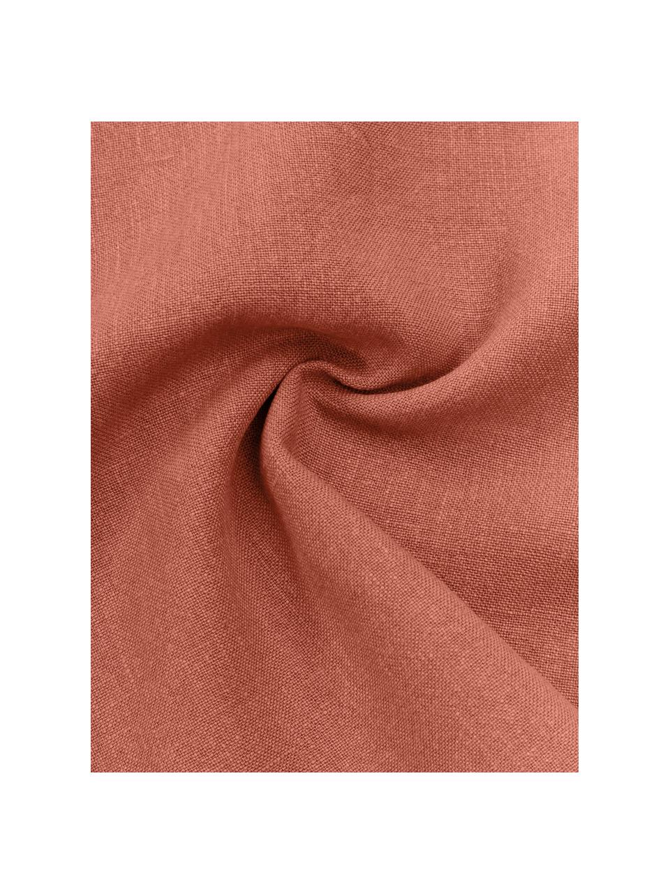 Housse de coussin rectangulaire lin rouge rouille à franges Luana, 100 % pur lin

Le lin est naturellement doté d'un toucher plutôt rugueux et d'un aspect froissé
Sa résistance élevée au accrocs lui confère robustesse et longévité, Rouille, larg. 30 x long. 50 cm