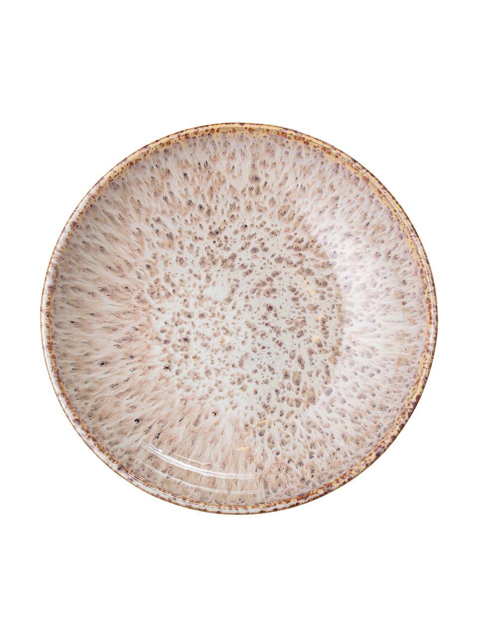 Coupe décorative Anja, Grès cérame, Brun, beige, Ø 24 x haut. 17 cm