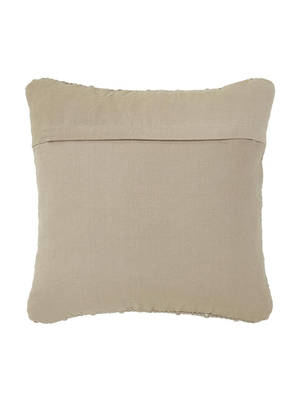 Housse de coussin avec ornements Lina, Taupe