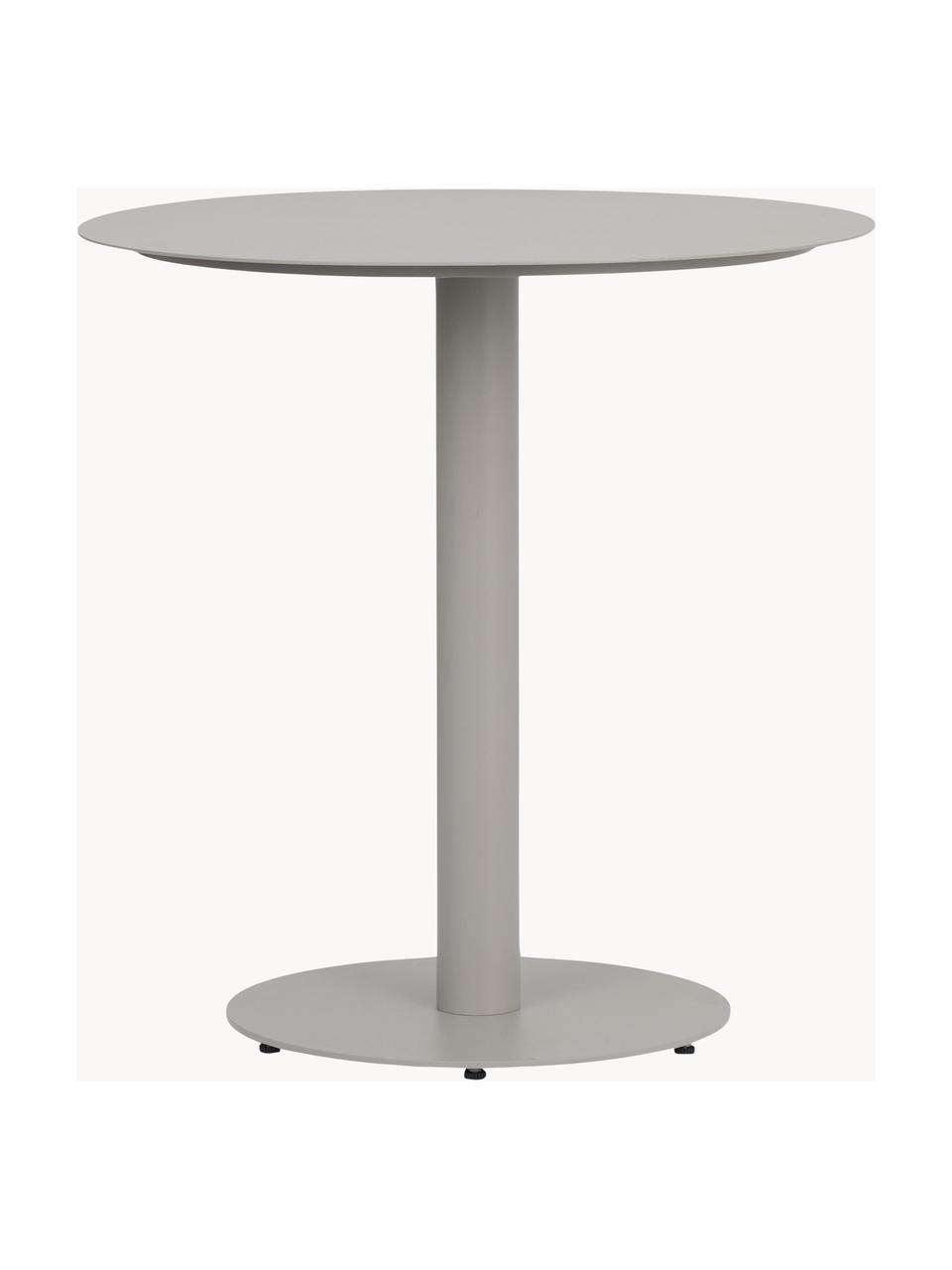 Mesa para exterior de metal Troy, Metal recubierto, Gris claro, Ø 70 x Al 72 cm