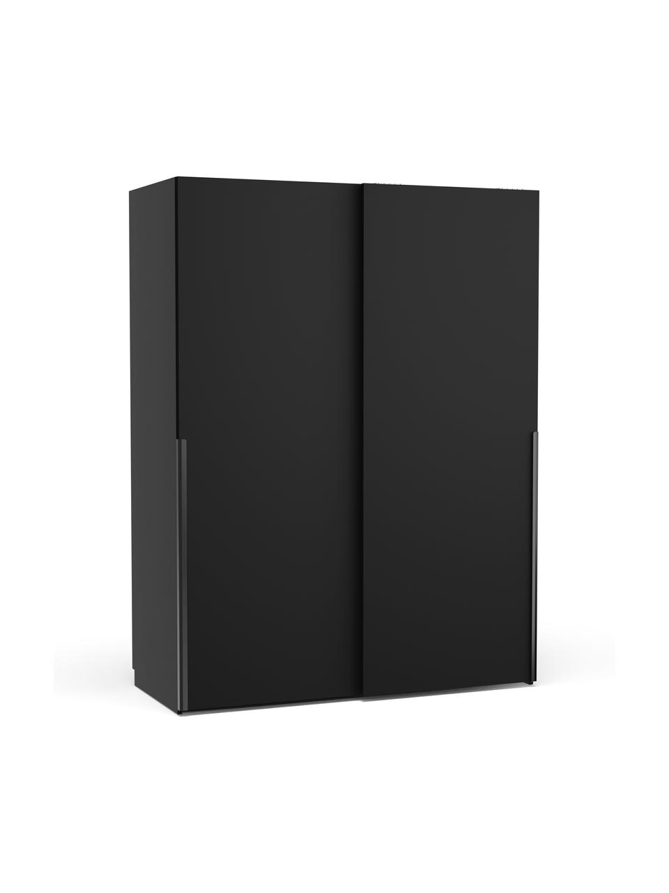 Armadio componibile con ante battenti Leon, larg. 150 cm, diverse varianti, Nero, Interno Basic, larg. 150 x alt. 200 cm