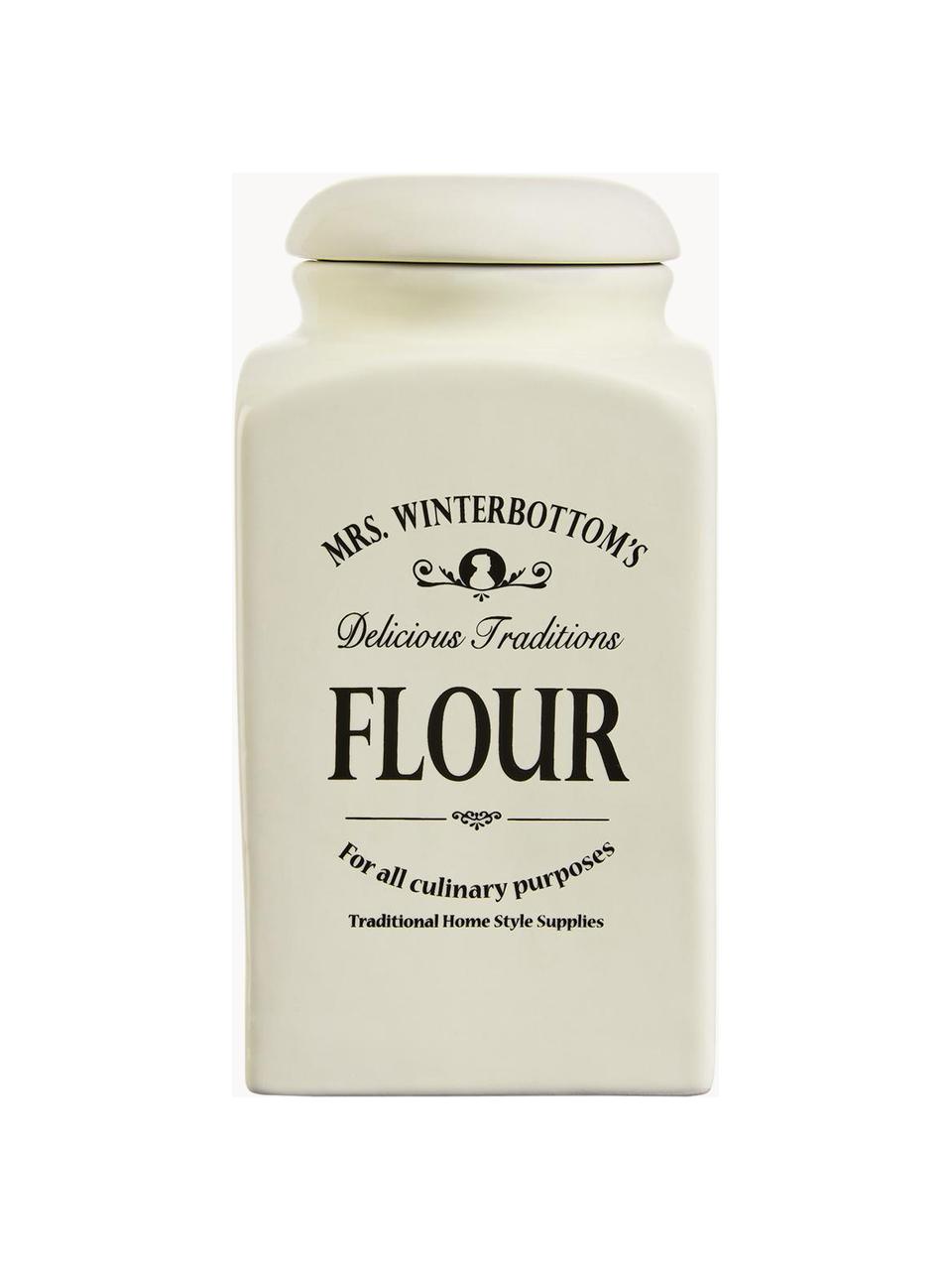 Boîte de conservation Mrs Winterbottoms Flour, Grès cérame, Flour, larg. 11 x haut. 21 cm, 1,3 l