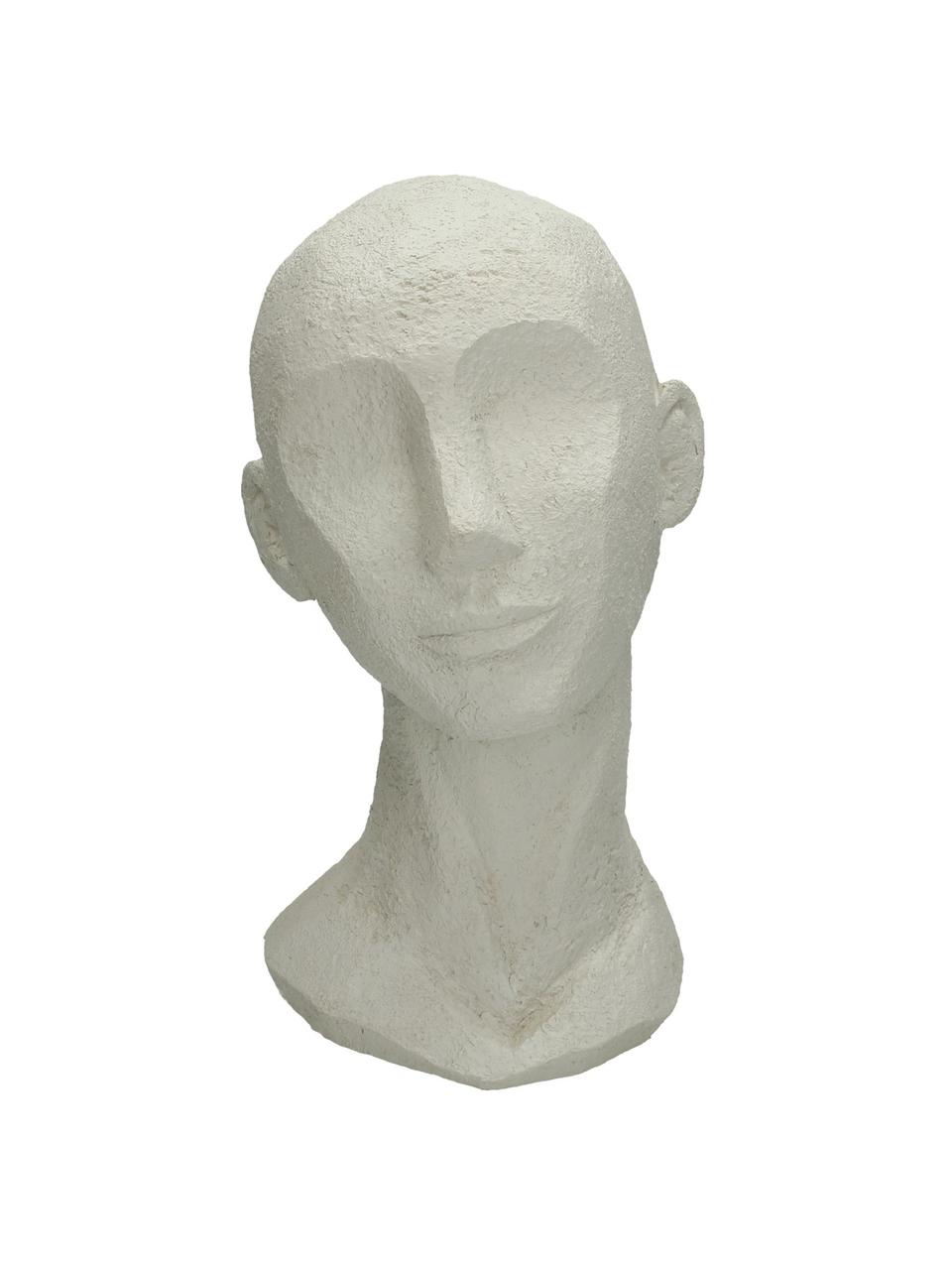 Decoratief object Head, Polyresin, Gebroken wit, B 18 x H 28 cm