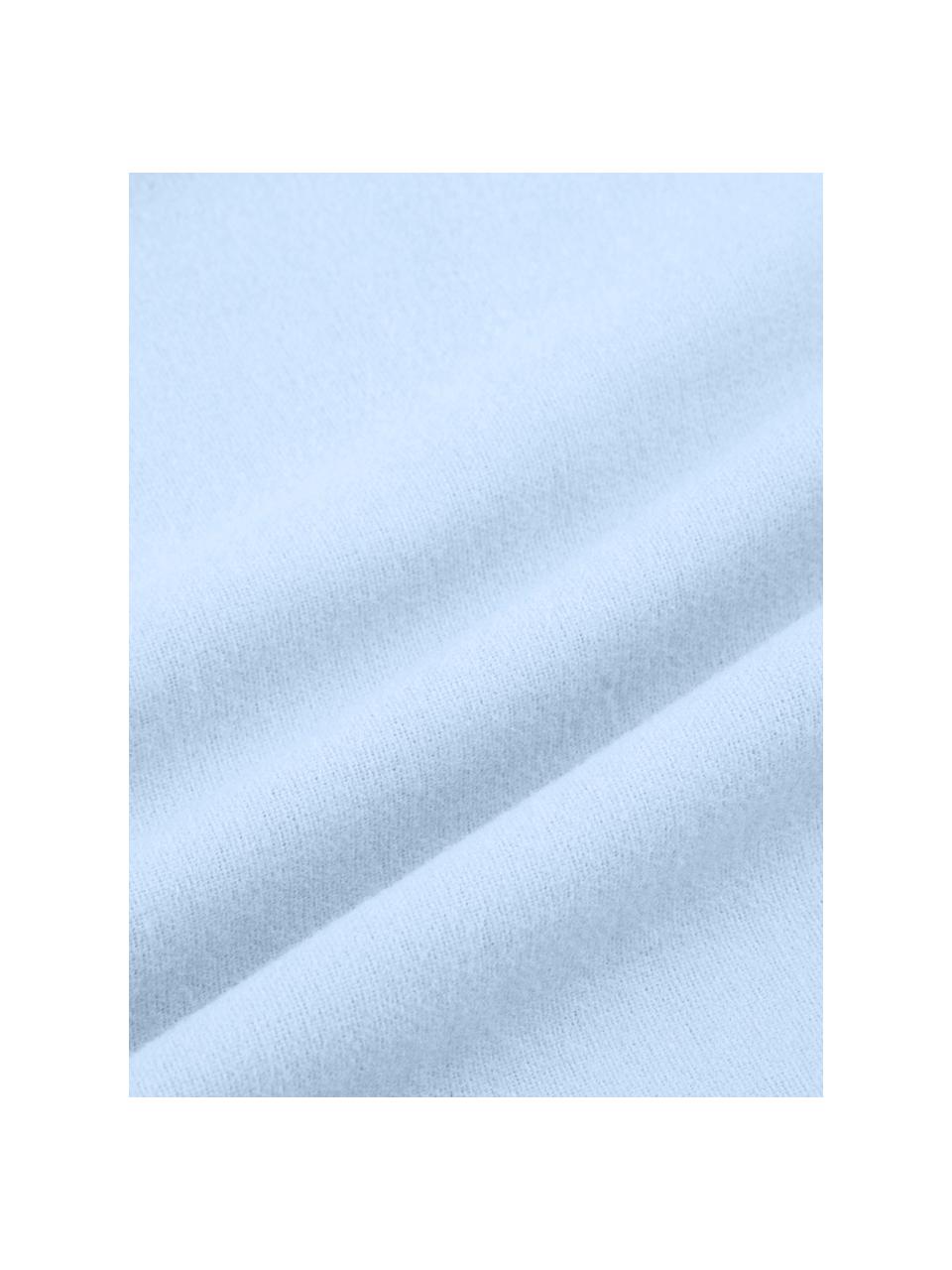 Pościel z flaneli Erica, Jasny niebieski, 240 x 220 cm + 2 poduszki 80 x 80