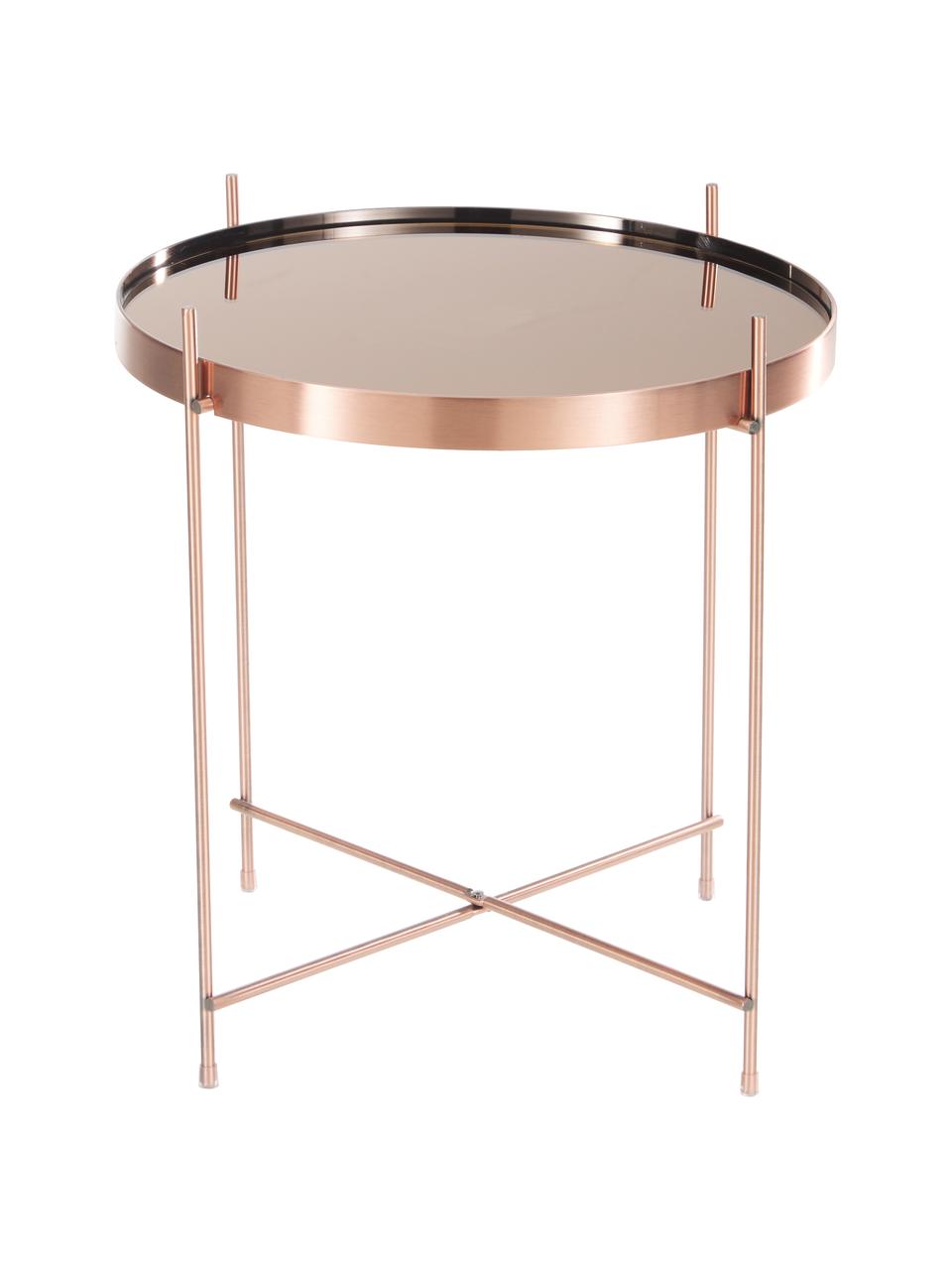 Table d'appoint avec plateau amovible Cupid, Couleur cuivre, Ø 43 x haut. 45 cm